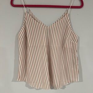 Forever 21 Tan and White Striped Camisole